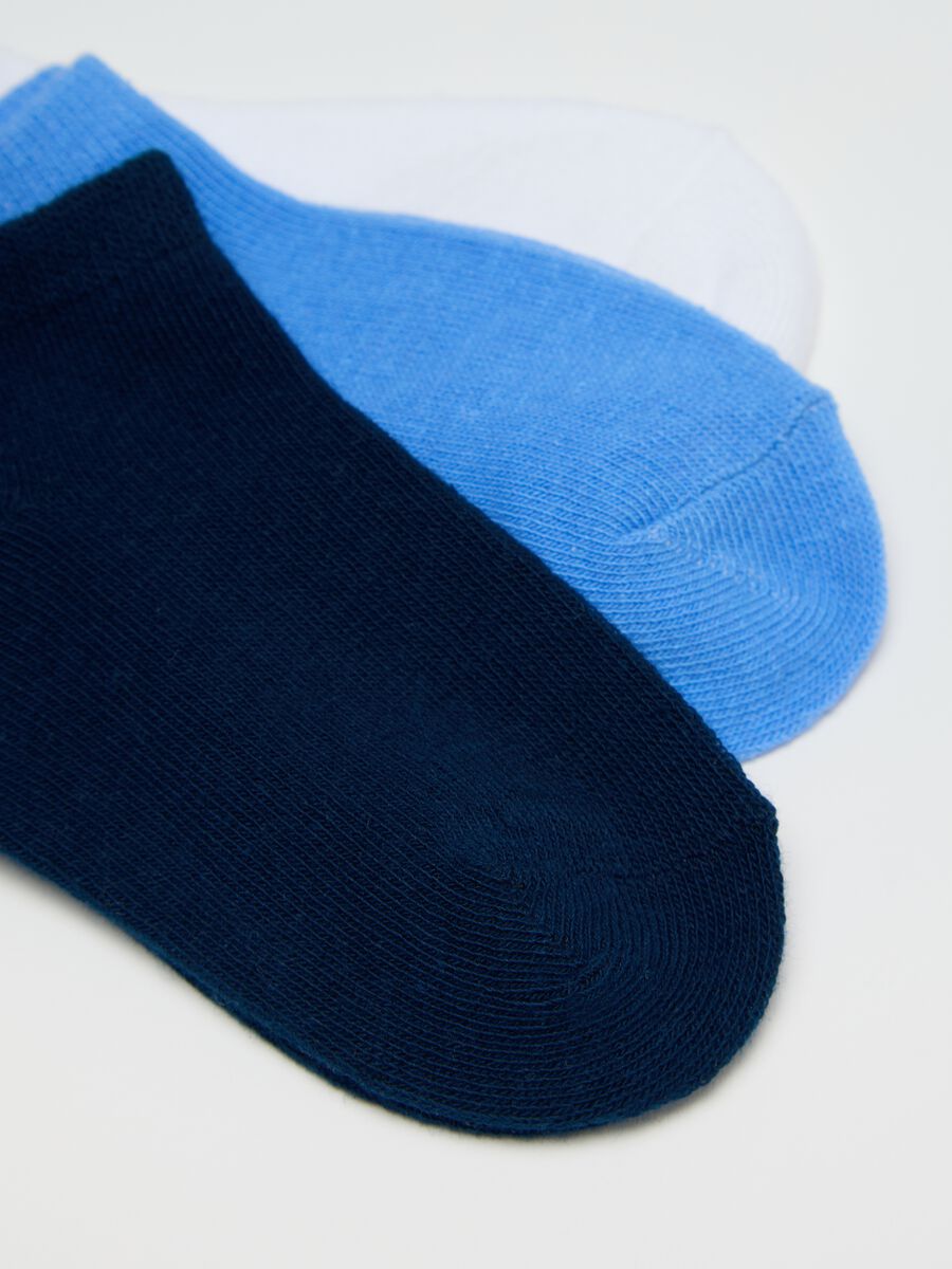 Five-pair pack white and blue stretch shoe liners_2