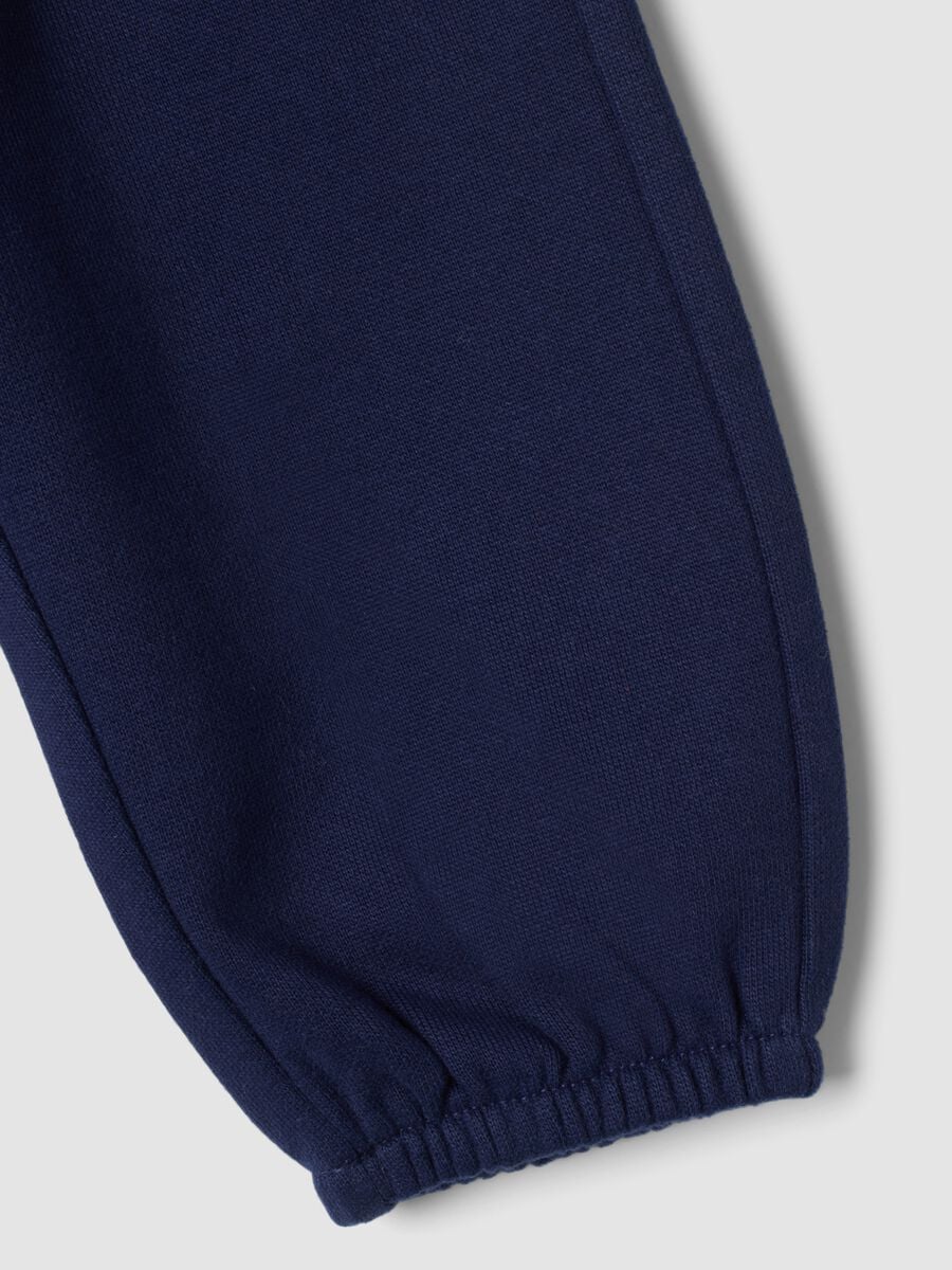 Pantaloni blu notte in puro cotone organico_2