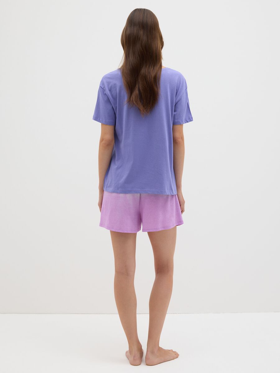 Women's pure cotton purple pyjama set regular fit with Snoopy print_3