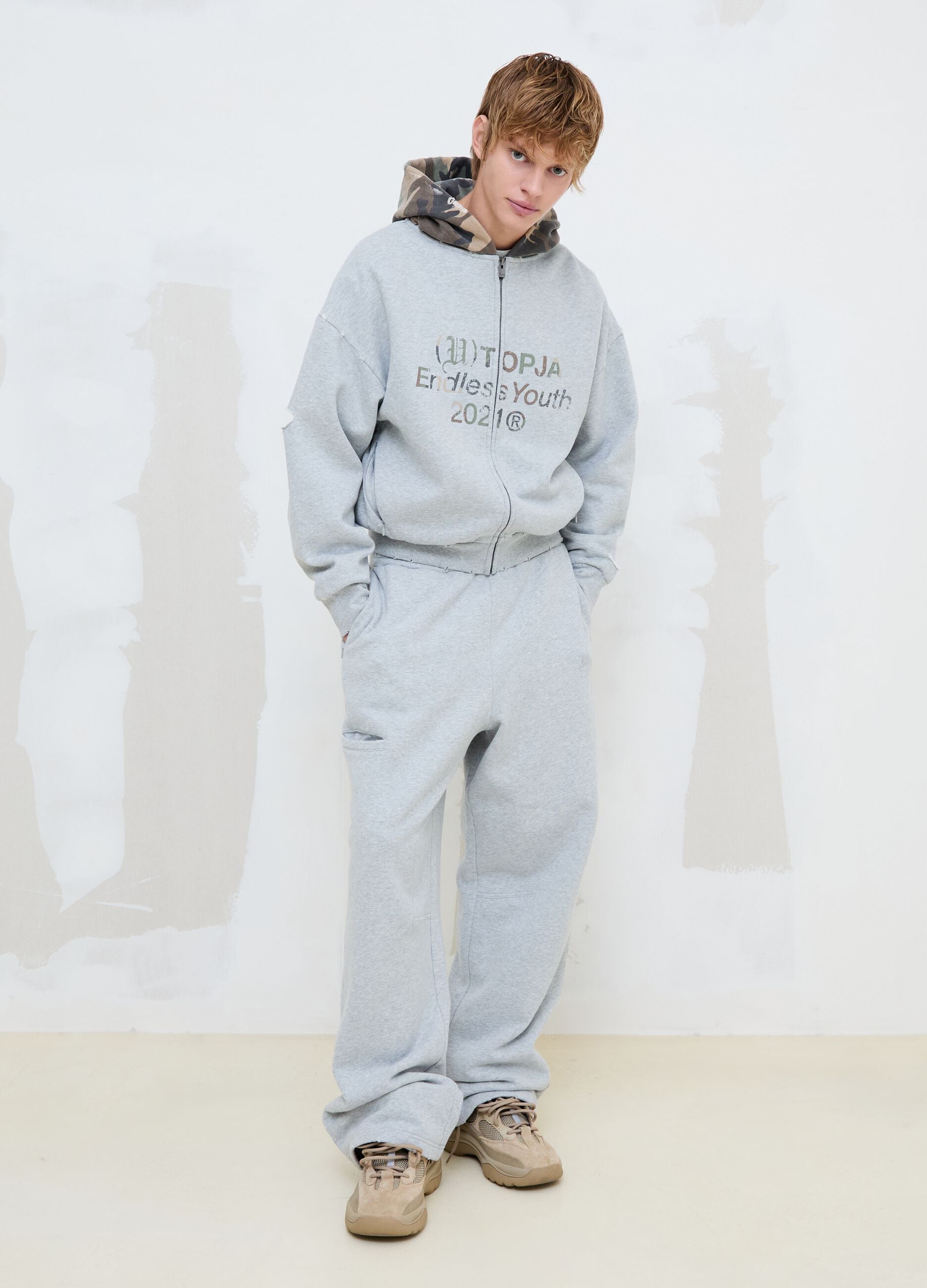 Grey Melange Sweatpants