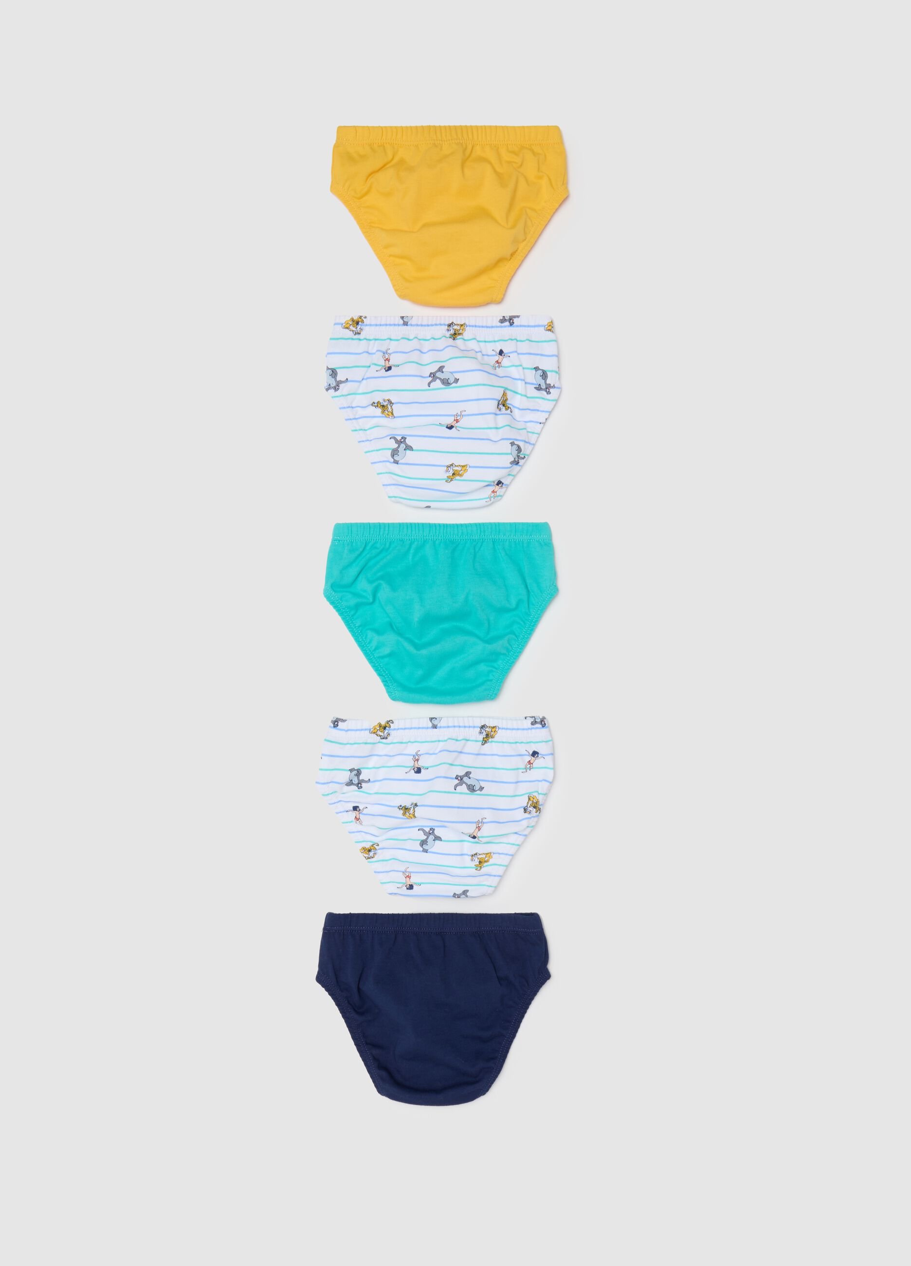 Five-pack The Jungle Book briefs in organic cotton