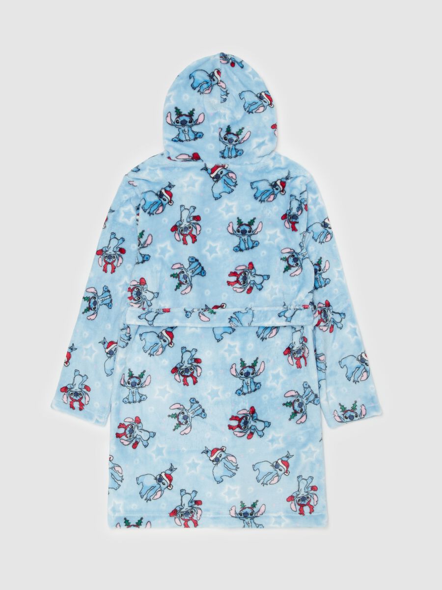 Dressing gown with hood and Stitch print_1