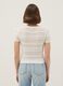 Maglia in puro cotone bianca regular fit con lavorazione a maglia_2