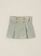 Elasticated Blue Corduroy Skirt_0