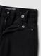 Black wide-leg cotton and viscose blend jeans for boys_8