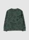 Felpa da ragazzo in puro cotone verde oversize_1