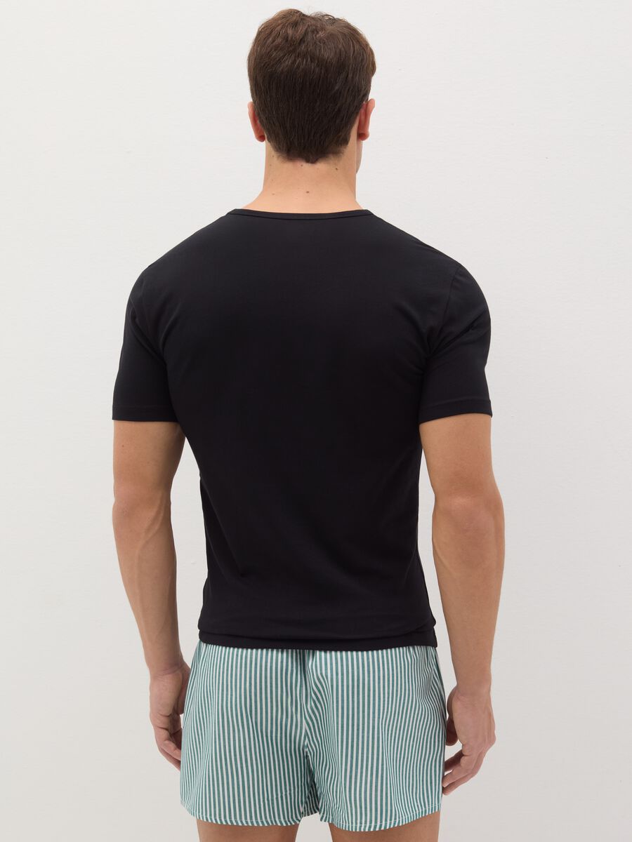 Two-pack organic cotton undershirts with V neck_3