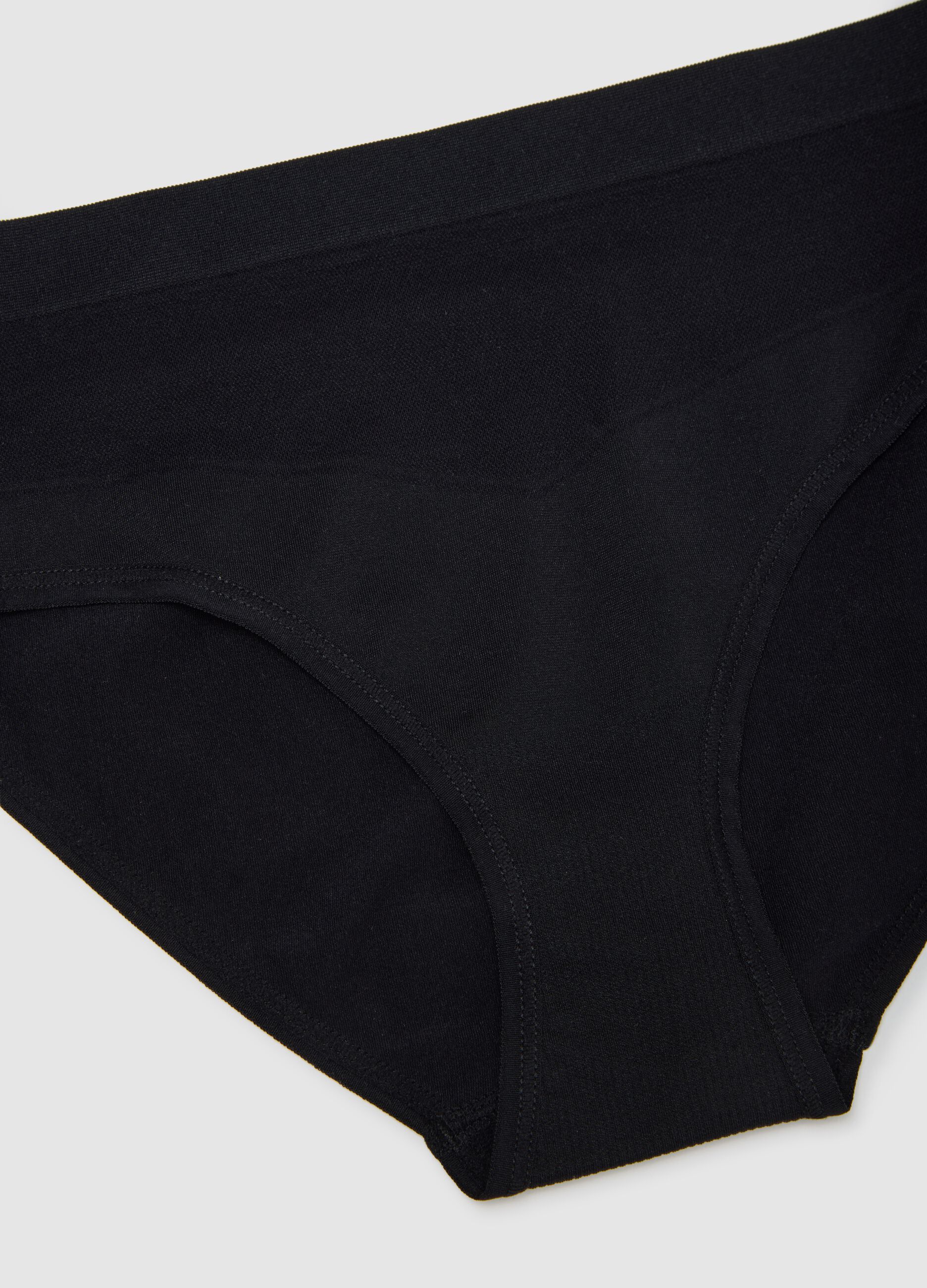 Slip in tessuto elasticizzato nero