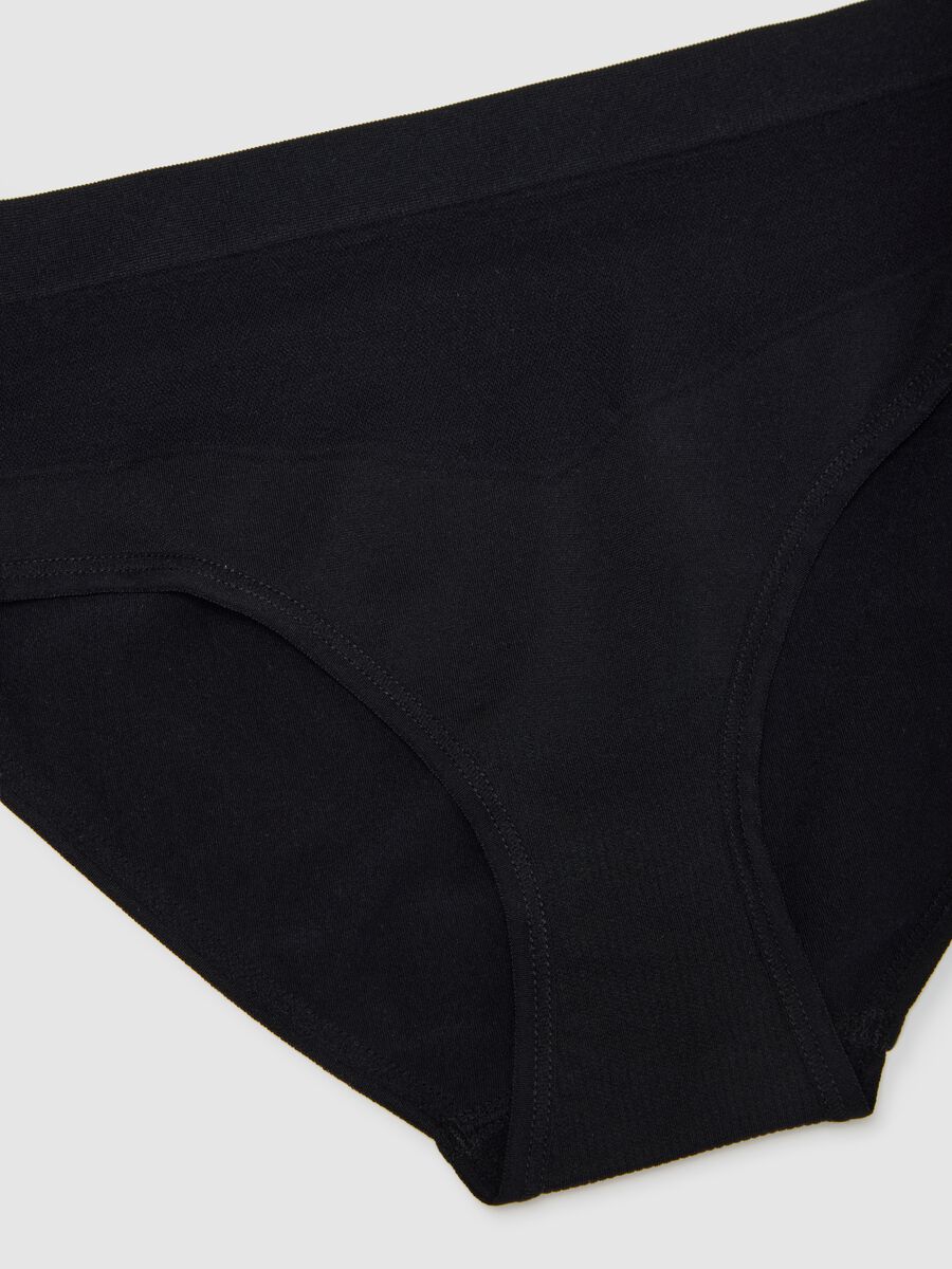 Slip in tessuto elasticizzato nero_5