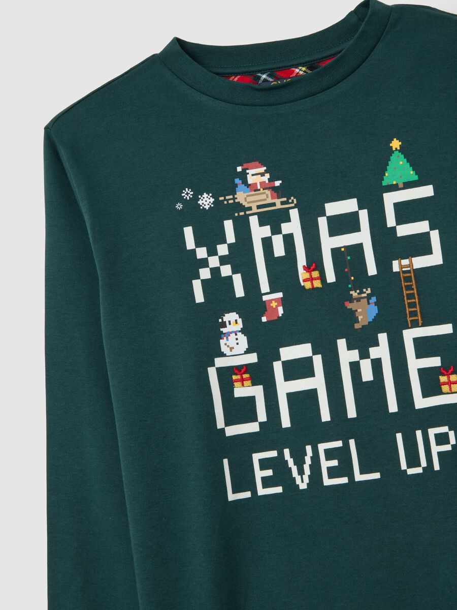 Multicolour check pyjamas for boys in pure cotton regular fit_2