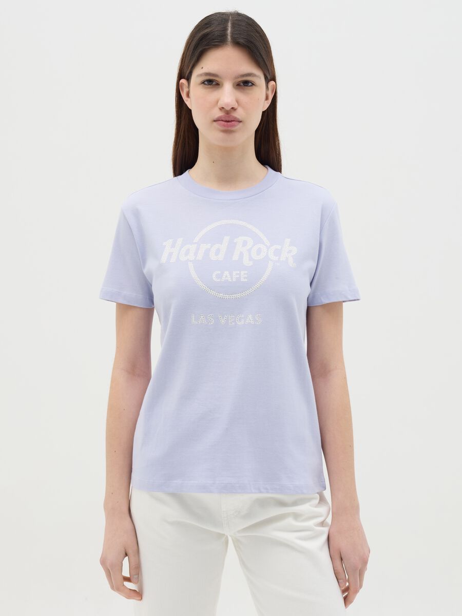 T-shirt with Hard Rock Cafè Las Vegas print with diamantés_0