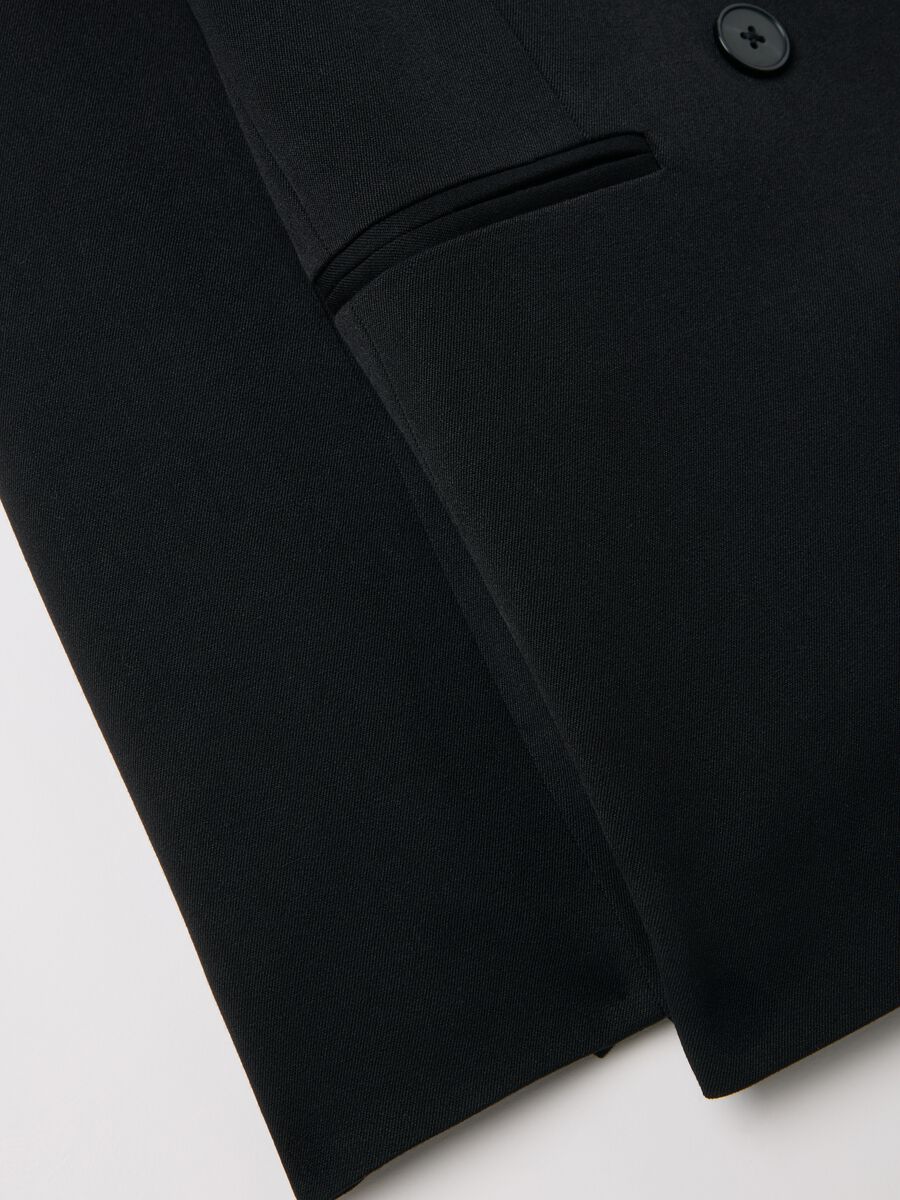 Solid colour double-breasted blazer_5