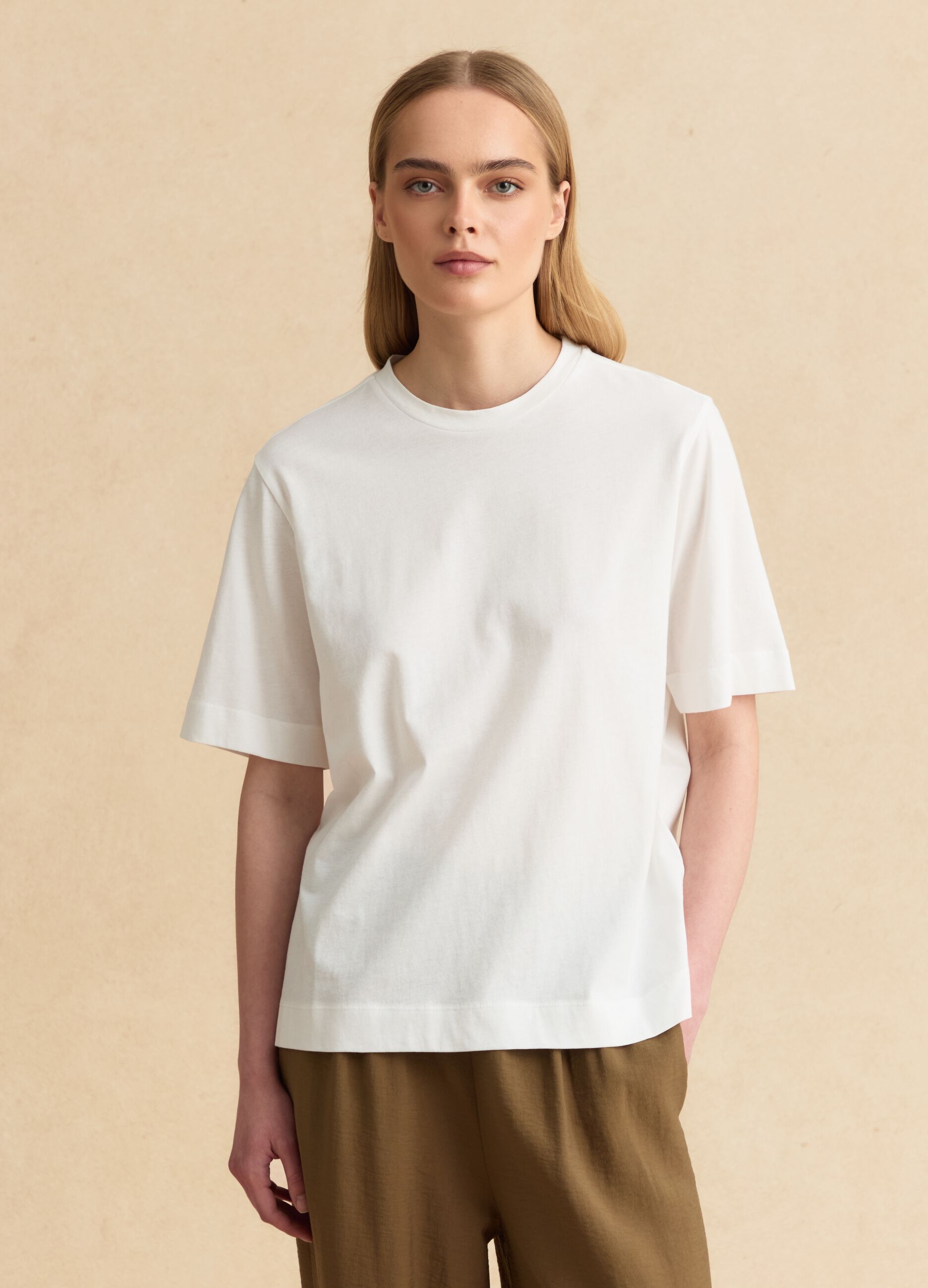 White pure cotton T-shirt