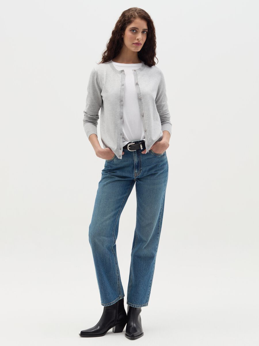Cardigan with round neckline_1