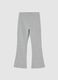 Grey stretch cotton flare leggings for girls_0