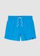 Blue swim shorts with elasticated waistband and contrast drawstring_4