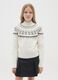 Multicoloured regular fit girl's jumper with geometric pattern_1