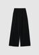 Black pure cotton trousers with elasticated waist_4