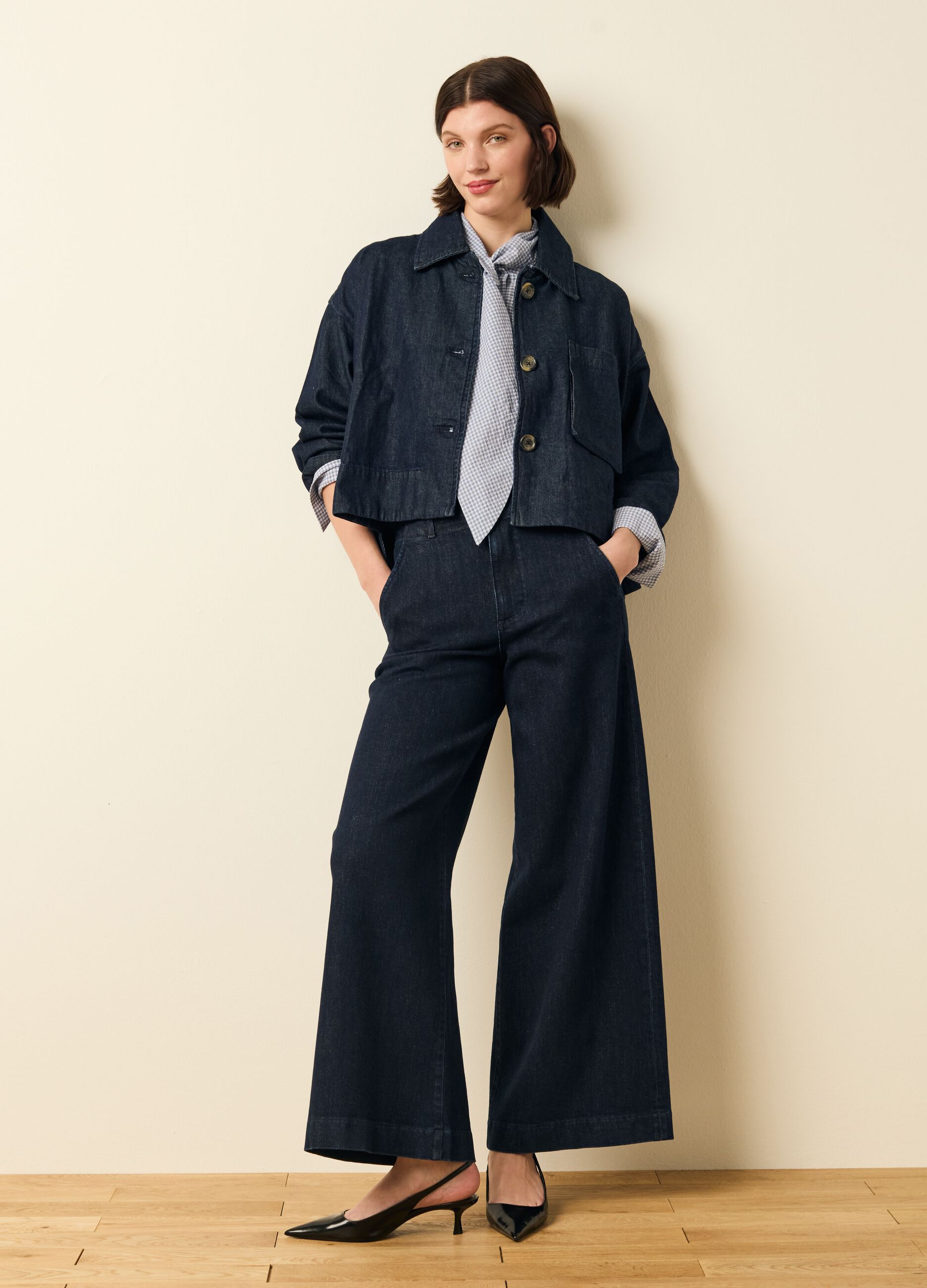 Giacca in denim con tasca