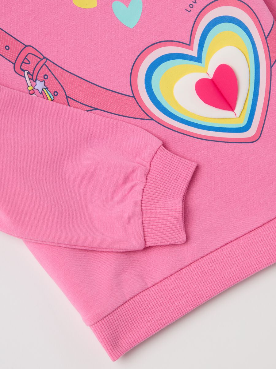 French terry sweatshirt with bum bag print and applications_2