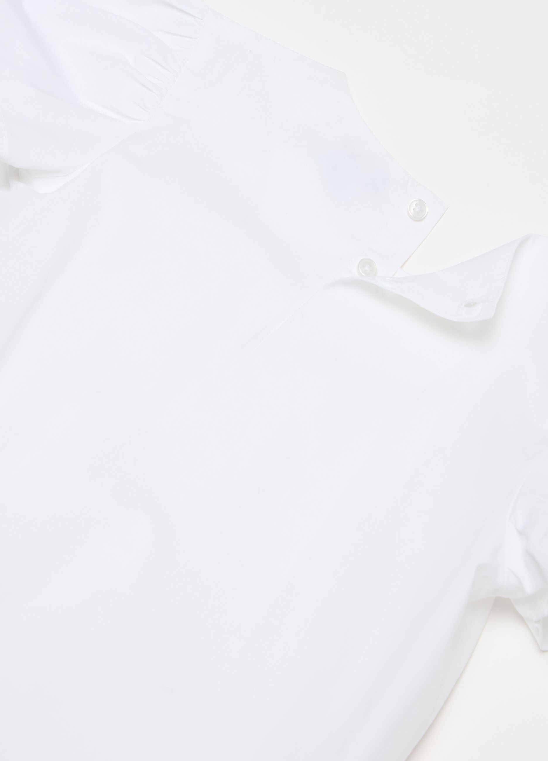 Cotton blouse with darts