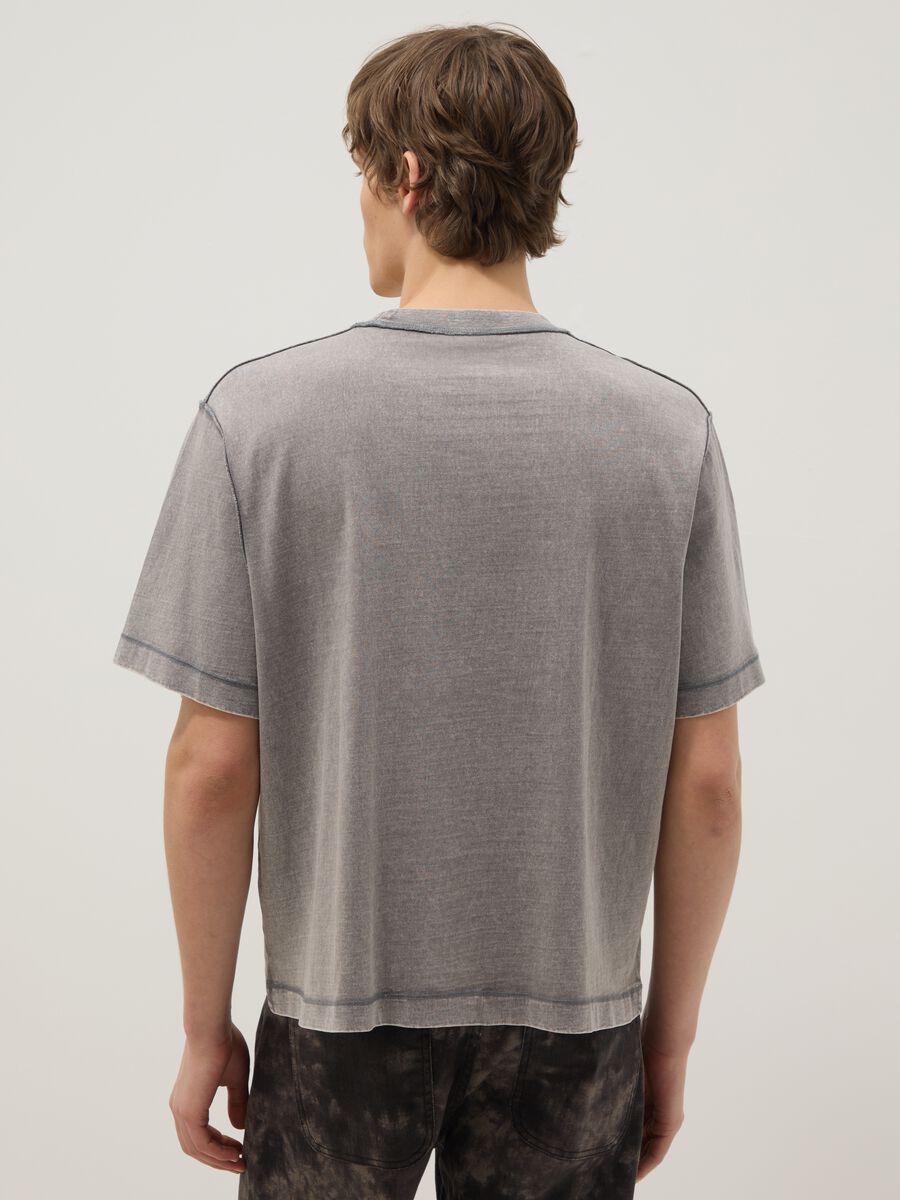 T-shirt in puro cotone grigio boxy fit_3