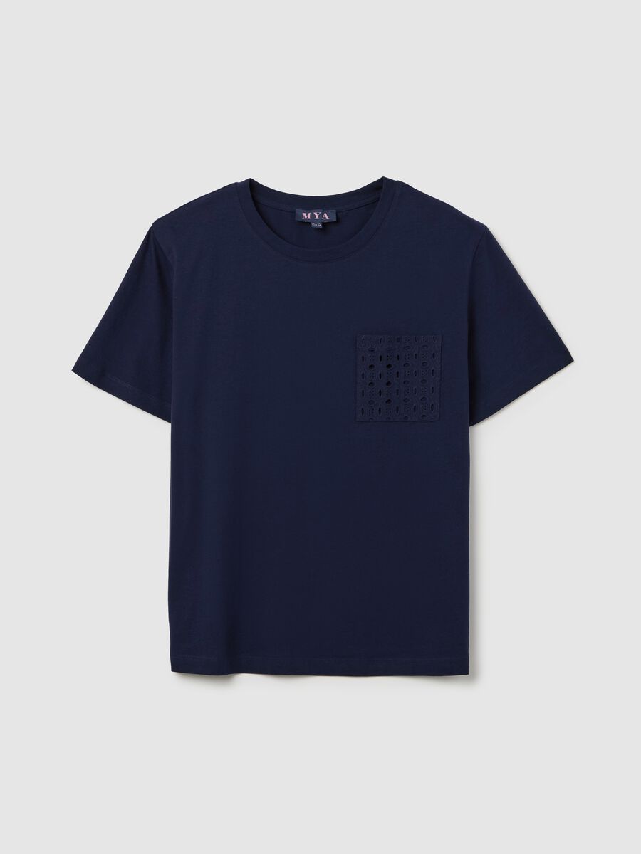 Mya Blue Cotton T-shirt_4