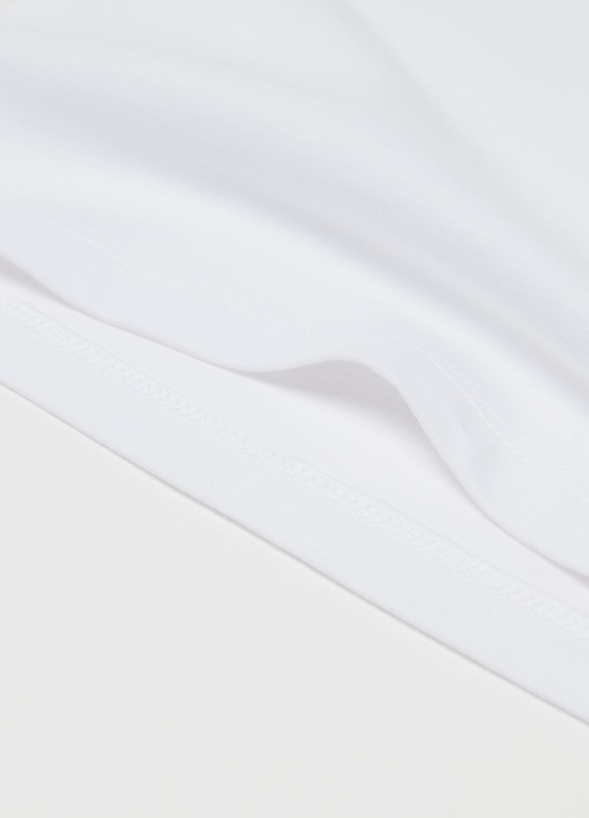 Bipack canotte in cotone bio con fiocchetto