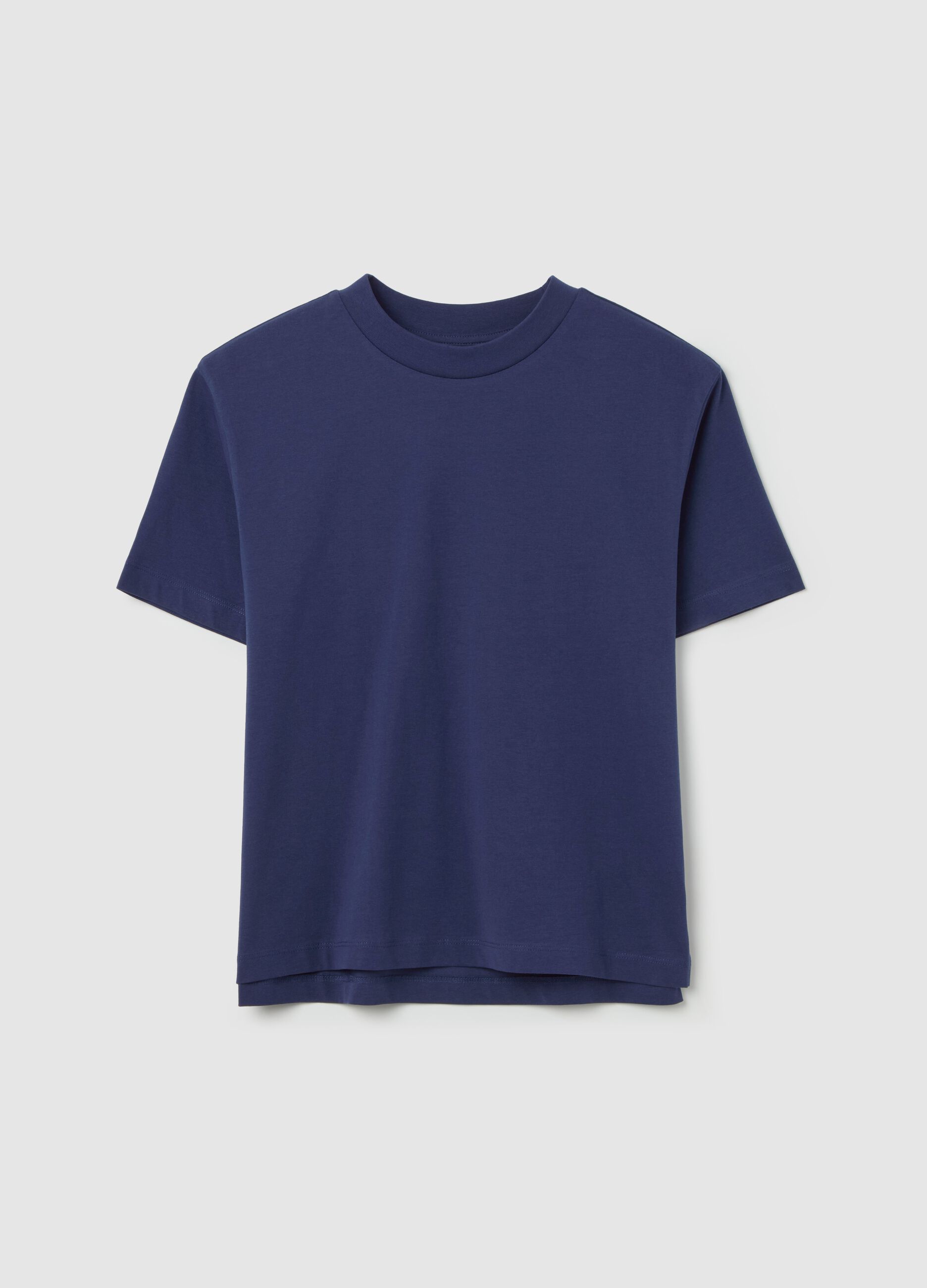 Solid colour cotton T-shirt