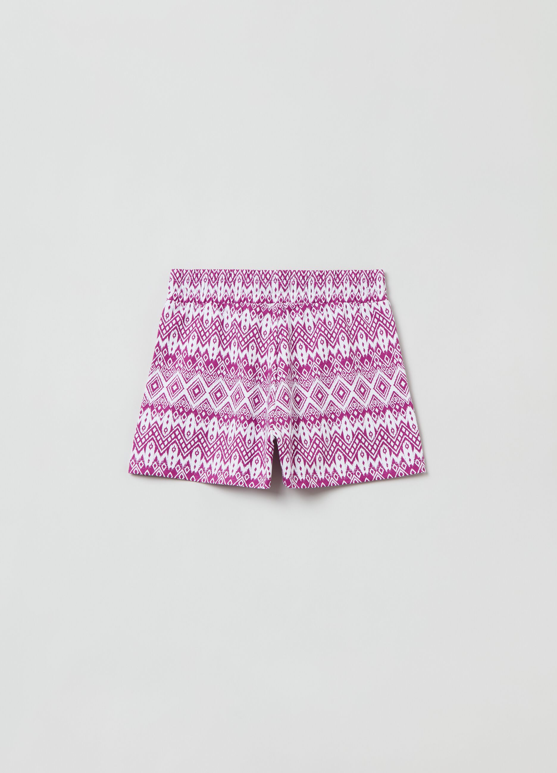 Shorts in jersey con stampa ikat_1