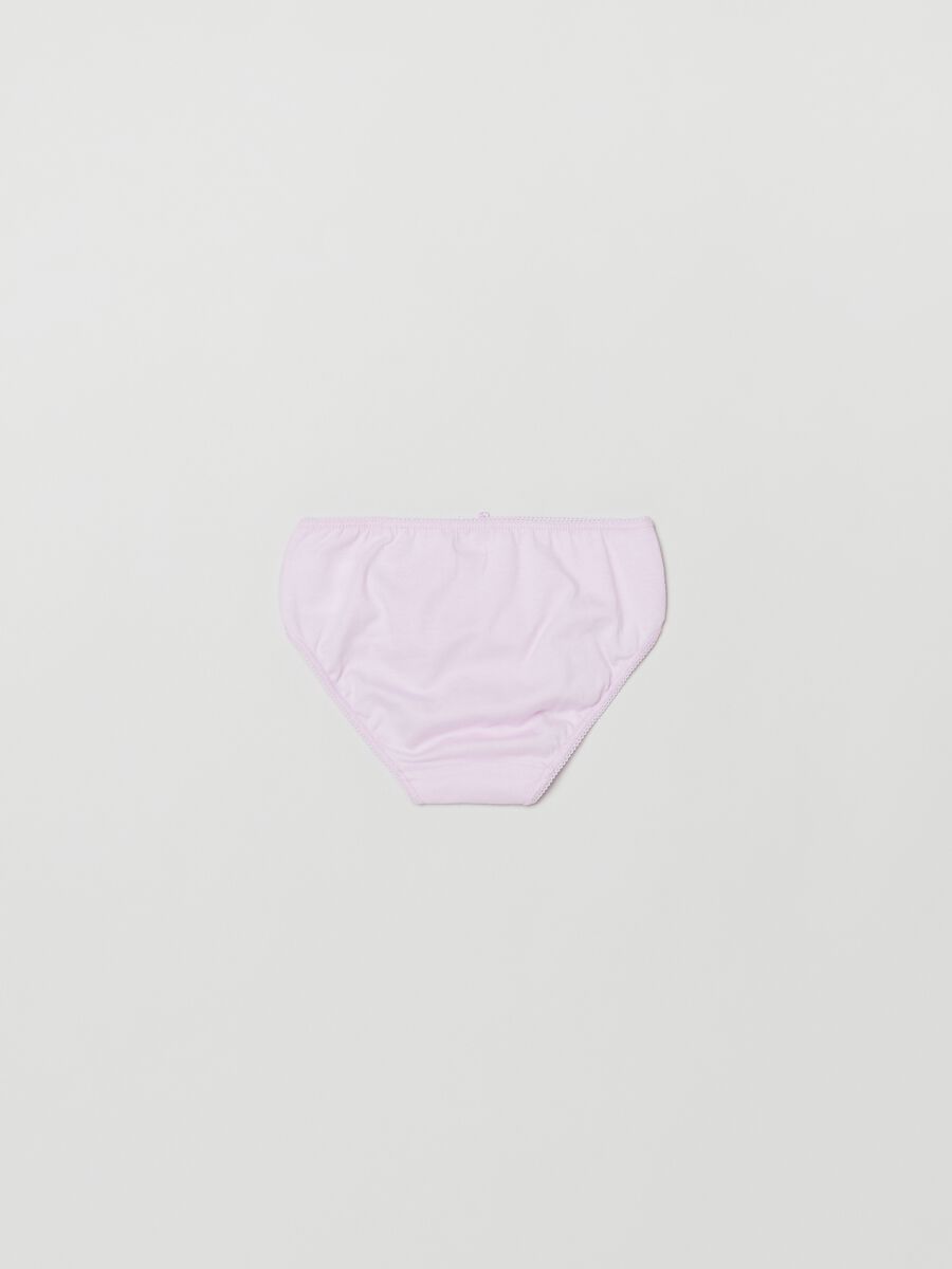 Set cinque slip in cotone con fiocchetto _1