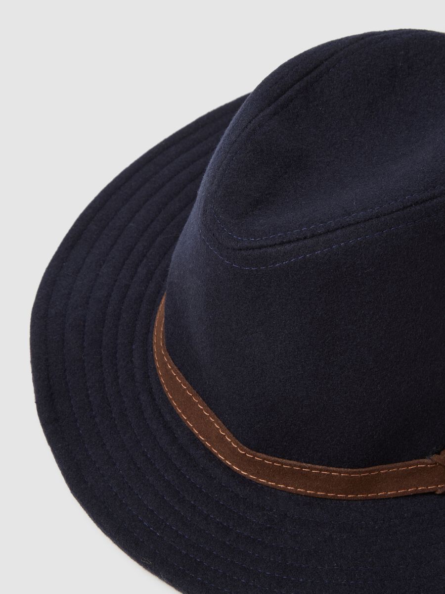 Cappello in pura lana blu_1
