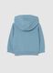 Blue children's sweatshirt in pure cotton, regular fit with hood and zip_1