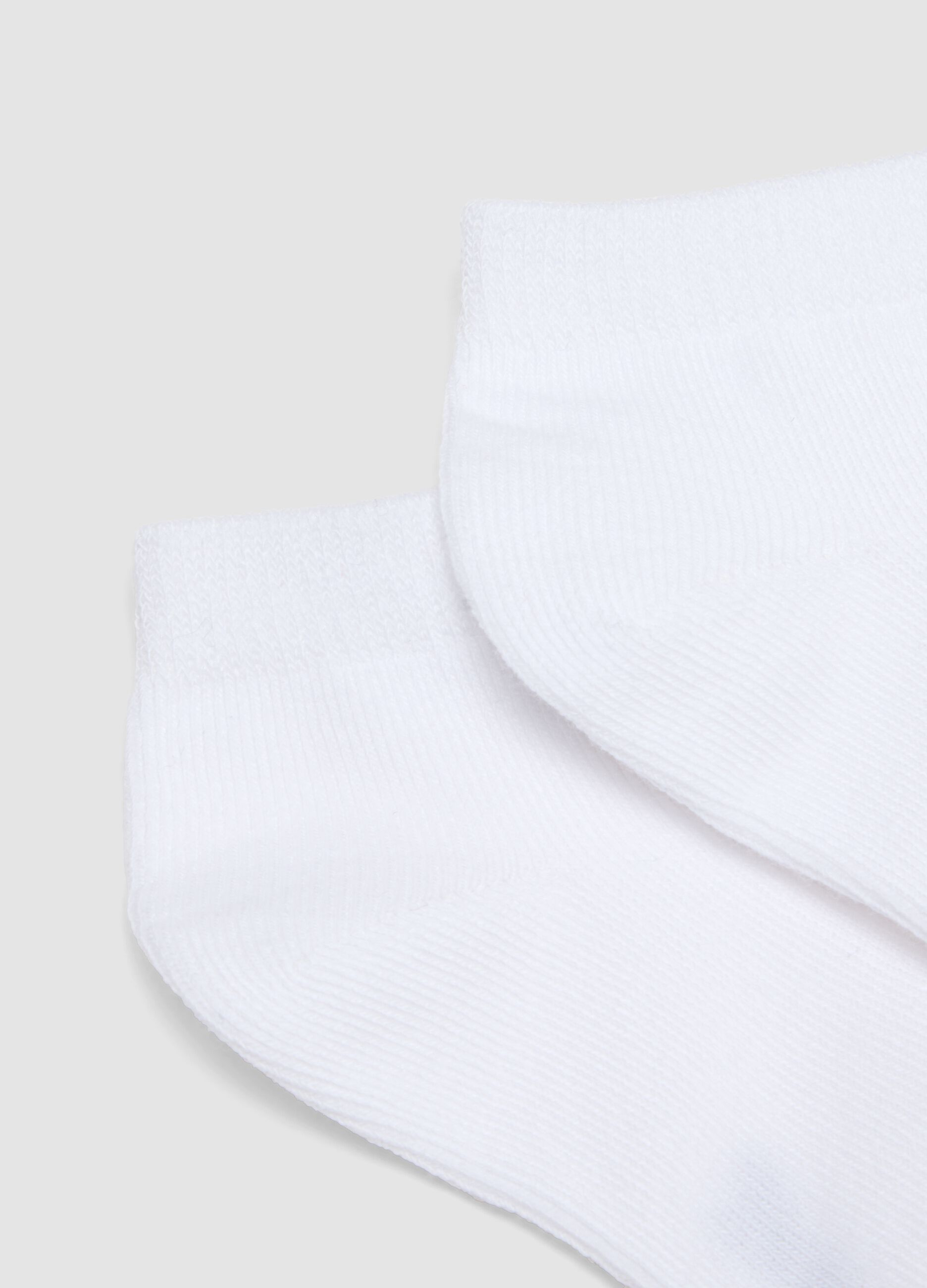 Multipack calze corte in misto cotone biologico bianco da bambine