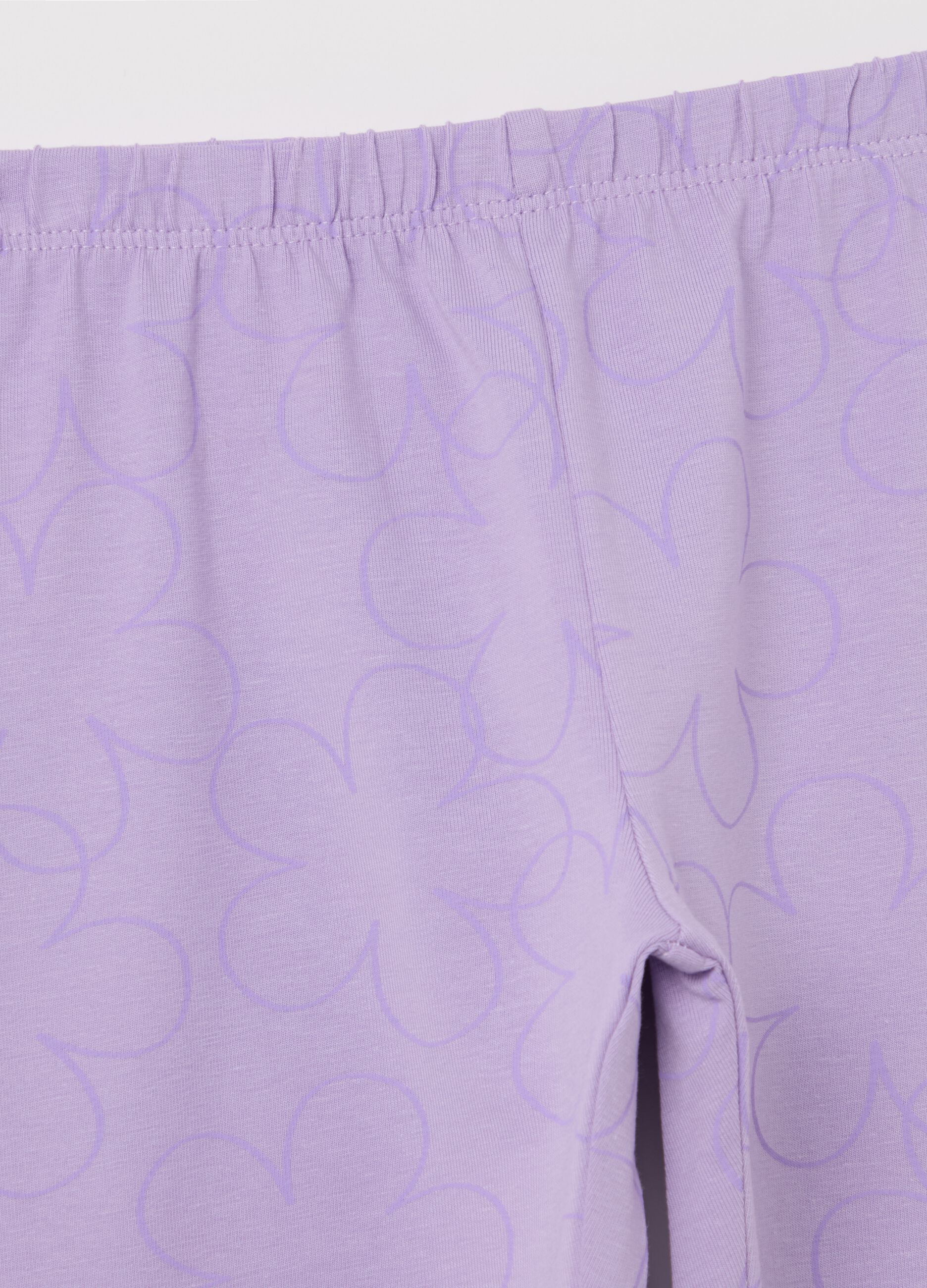 Printed stretch cotton leggings