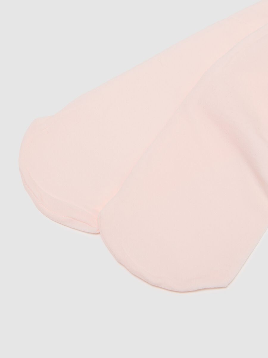 Bipack collant bianco e rosa per bambina_1