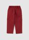 Children's Red Cotton Stretch Baggy Trousers_4