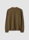 Olive green crew-neck jumper in jersey knit, regular fit_2