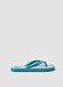 Blue and beige children's flip flops with surf design_0