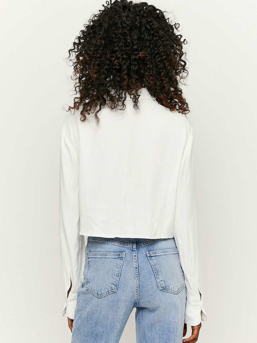 Cropped shirt in viscose_2
