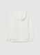 Boy's white sweatshirt in pure cotton regular fit with text_1