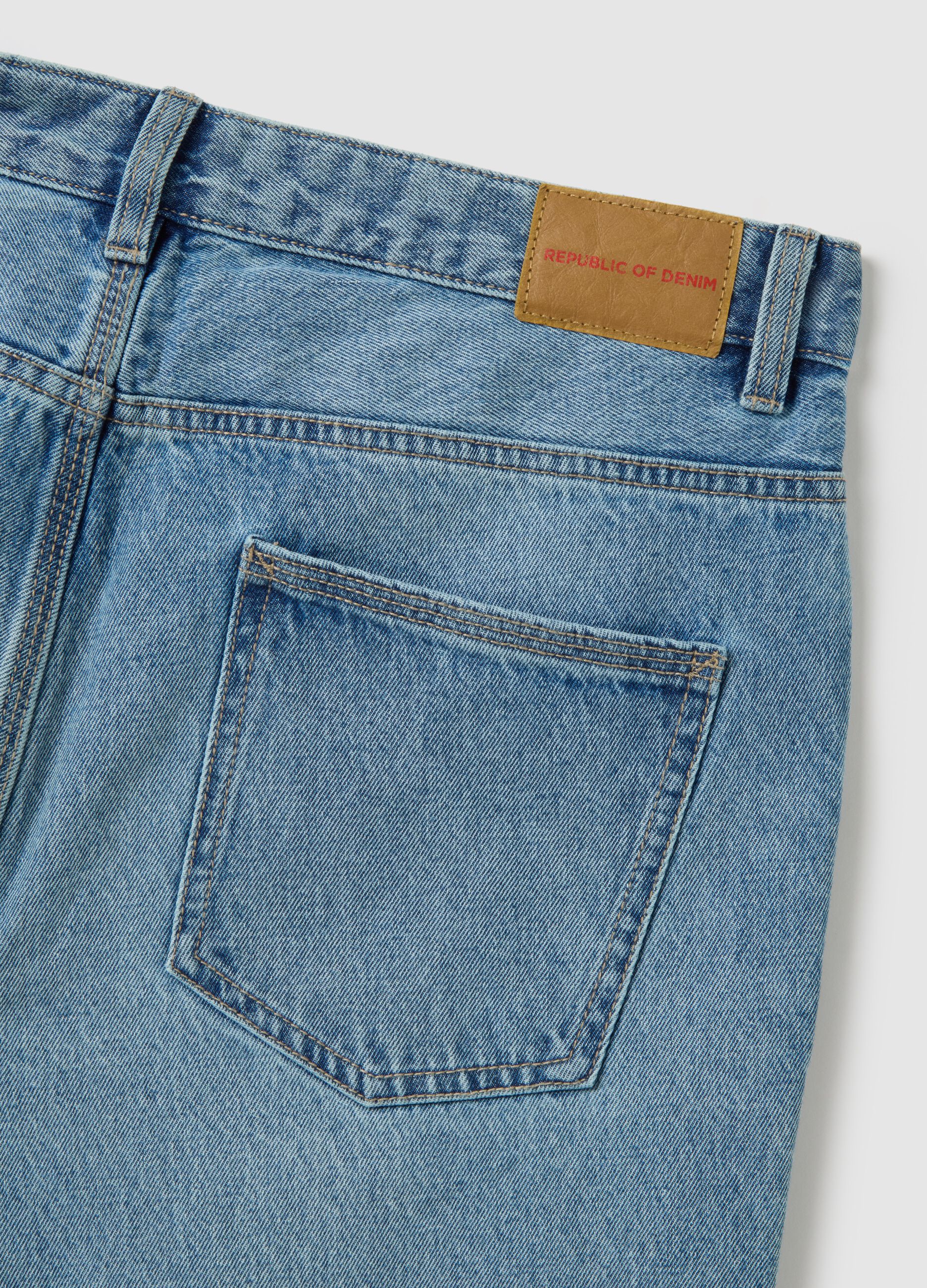 Jeans in puro cotone blu slim fit