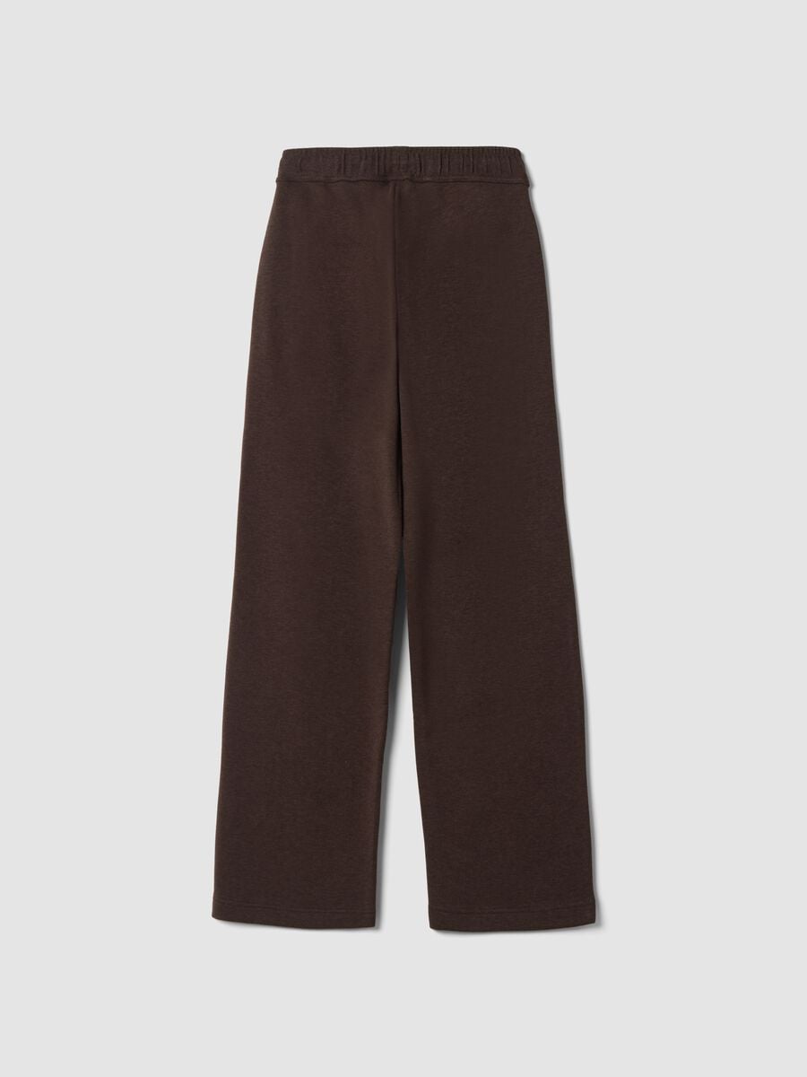 Jogger marroni in misto cotone con coulisse regular fit_2