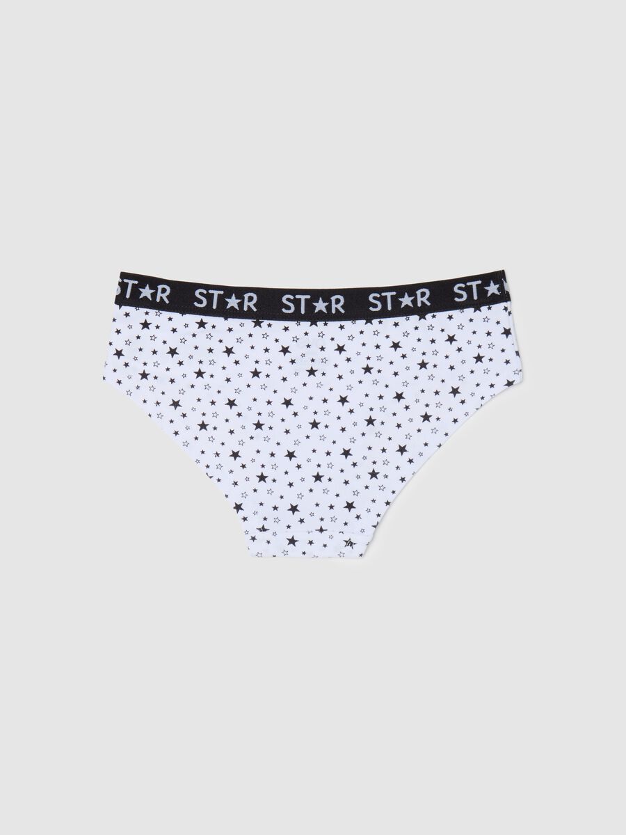 Stretch cotton knicker shorts with star print_1