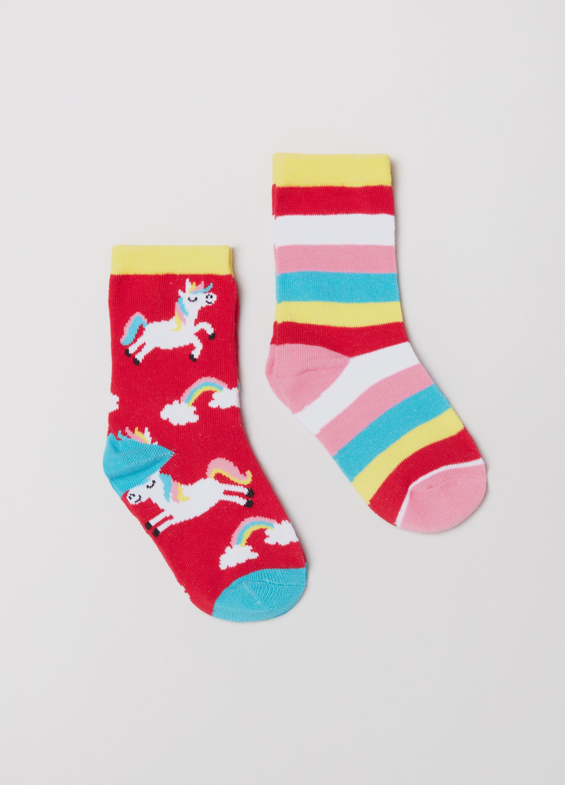 Bipack calze stretch con disegno unicorni_0