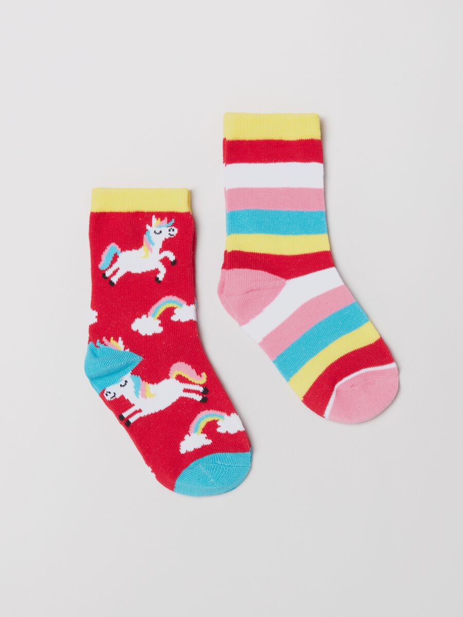 Bipack calze stretch con disegno unicorni_0