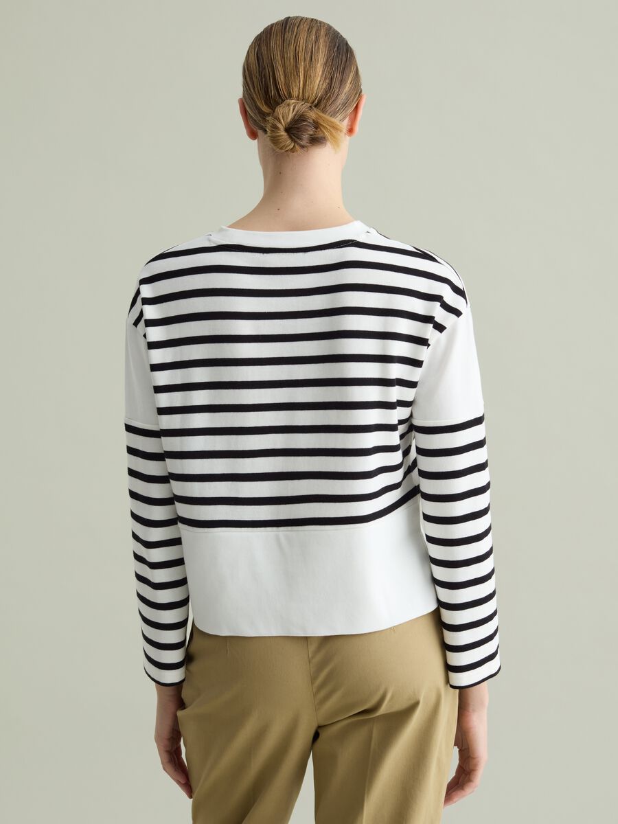 Long-sleeved T-shirt in striped cotton_3
