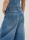 Girls' wide leg denim blue pure cotton jeans_2