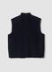 Blue wool-viscose blend gilet with patch pockets_2