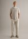 Beige stretch cotton chino trousers regular fit_0